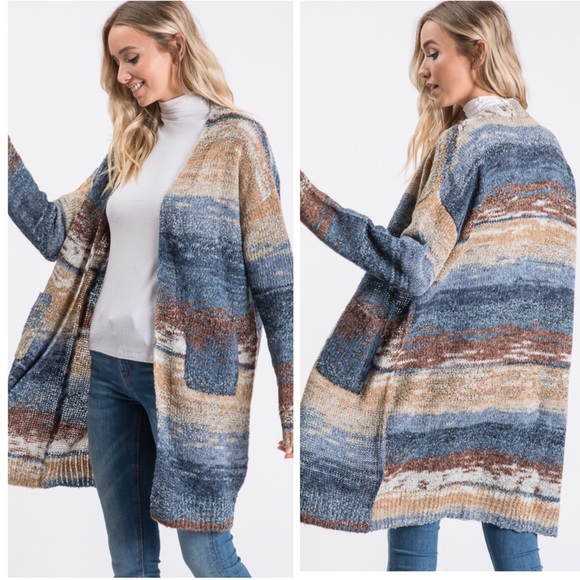 LONG OPEN FRONT CARDIGAN - Picture 2 of 2